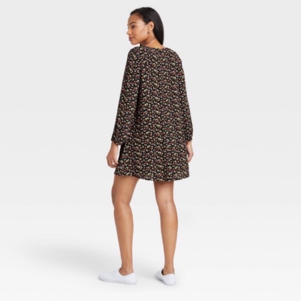 The Nines by Hatch Maternity Black Floral Dress